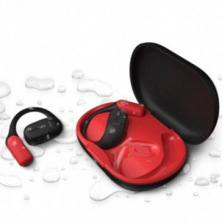 Auriculares deportivos bluetooth philips taa6709bk con estuche de carga/ autonomía 7h/ negros y rojos