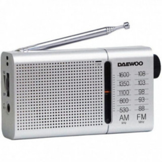 Radio portátil daewoo dw1037/ plateada