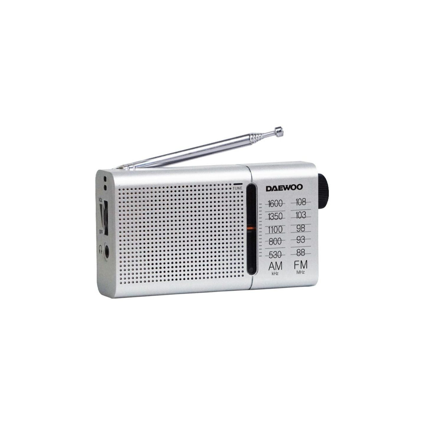 Radio portátil daewoo dw1037/ plateada