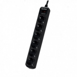 Regleta con interruptor cyberpower b0620sc0-de/ 6 tomas de corriente/ cable 1.8m/ negra