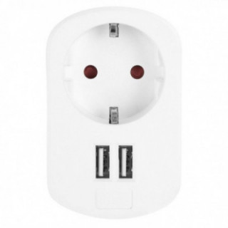 Enchufe orbegozo en 1200/ 1 toma schuko/ 2 tomas usb