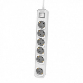 Regleta con interruptor philips chp2164w/62/ 6 tomas de corriente/ cable 1.5m/ blanco