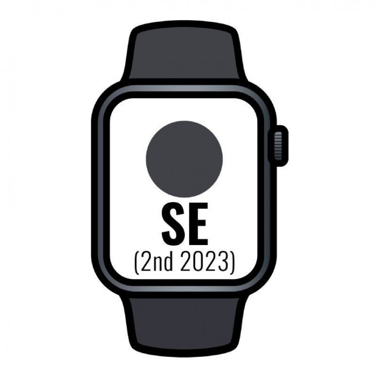 Apple watch se 2 gen 2023/ gps/ 40mm/ caja de aluminio medianoche/ correa deportiva medianoche s/m