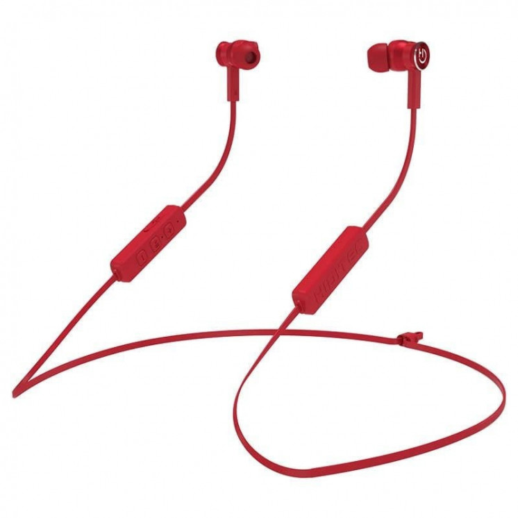 Auriculares inalámbricos intrauditivos hiditec aken int010000/ con micrófono/ bluetooth/ rojos