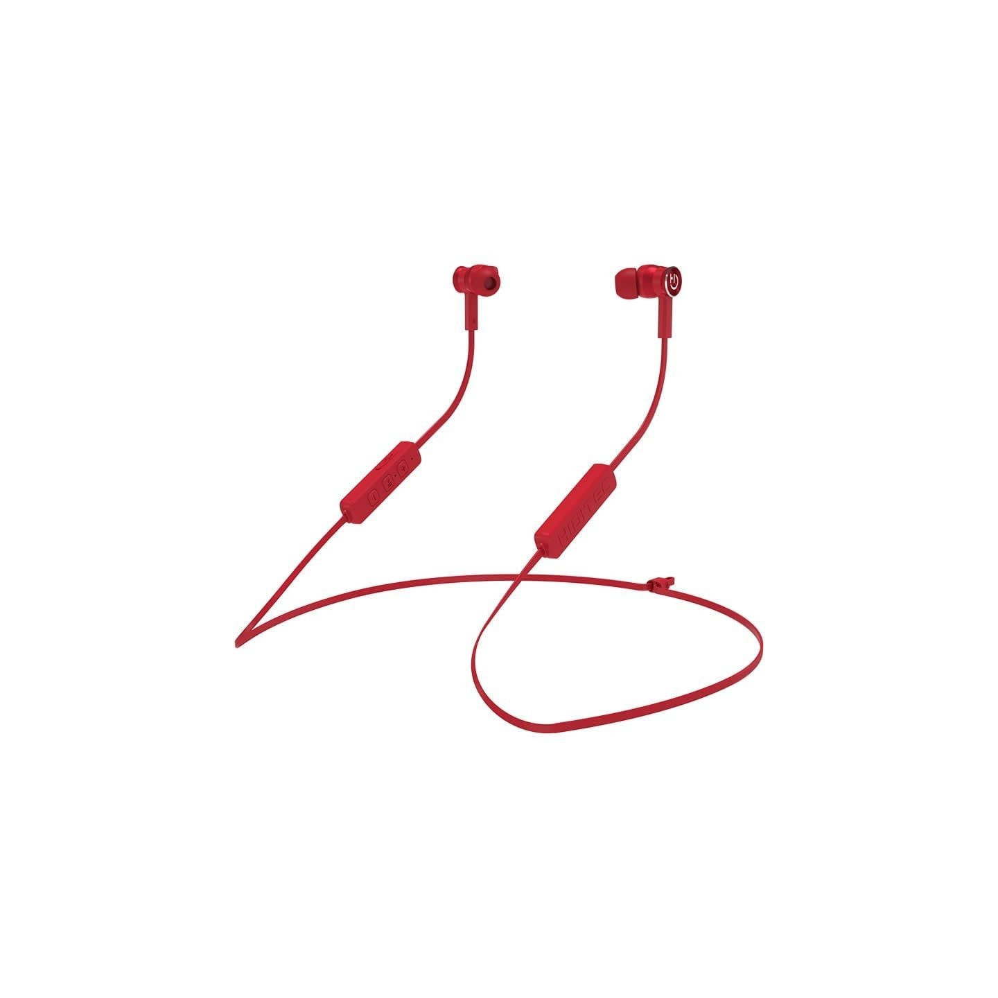 Auriculares inalámbricos intrauditivos hiditec aken int010000/ con micrófono/ bluetooth/ rojos