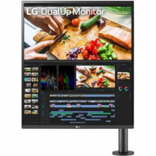 Monitor profesional lg dualup ergo 28mq780-b 27.6'/ sdqhd/ multimedia/ regulable en altura/ negro