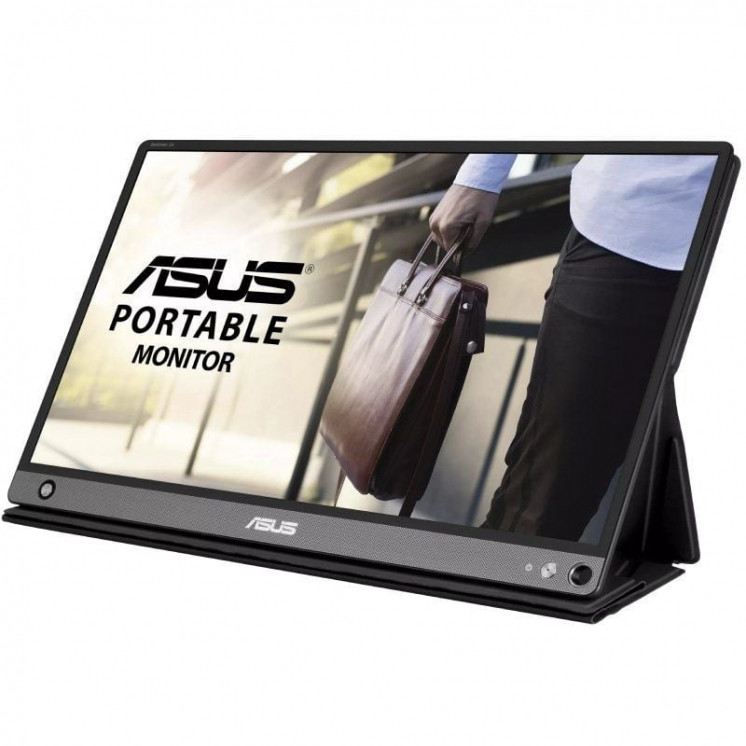 Monitor portátil asus zenscreen go mb16ahp 15.6'/ full hd/ multimedia/ plata y negro