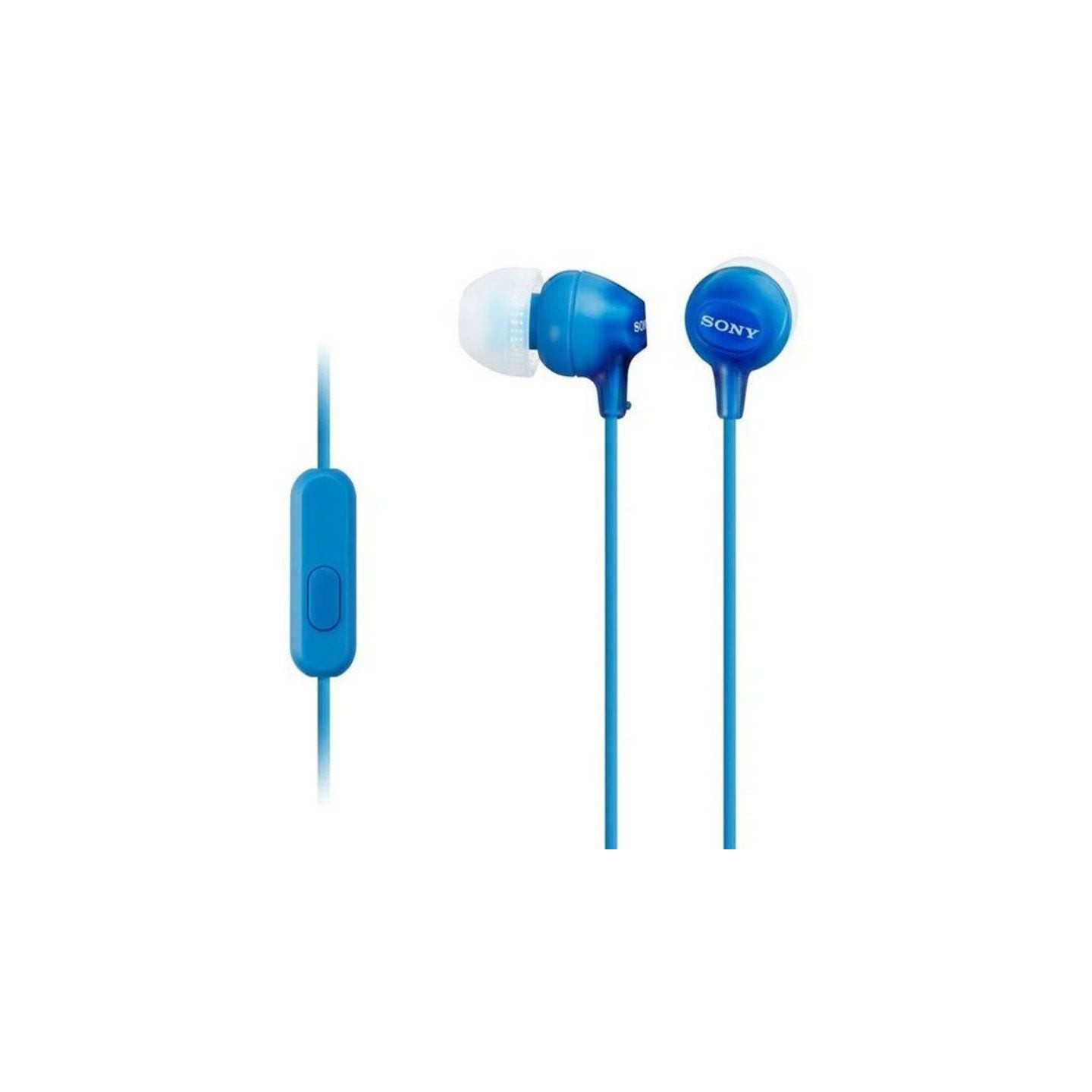 Auriculares intrauditivos sony mdr-ex15apli/ con micrófono/ jack 3.5/ azules