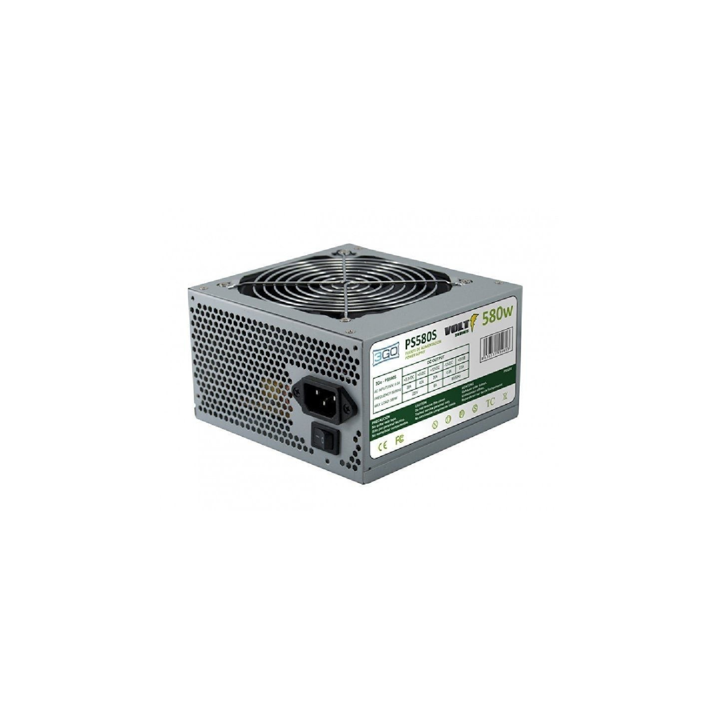 Fuente de alimentación 3go ps580s/ 580w/ ventilador 12cm