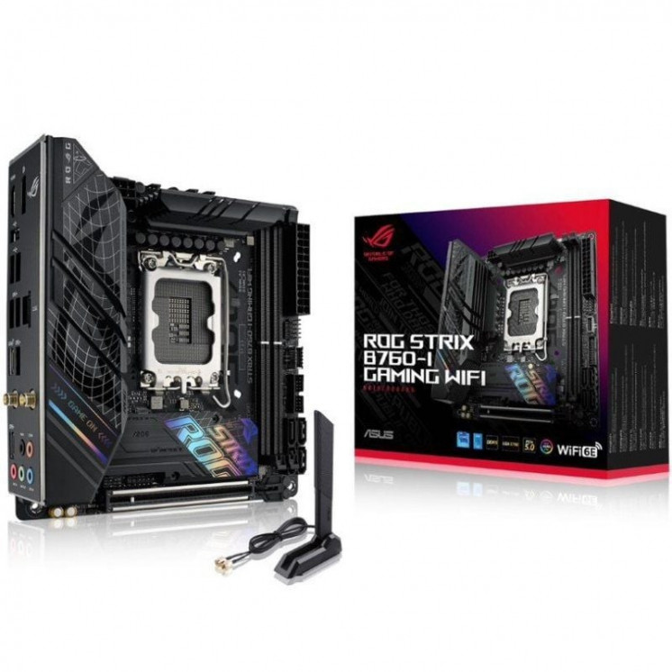 Placa base asus rog strix b760-i gaming (wifi) socket 1700/ mini-itx