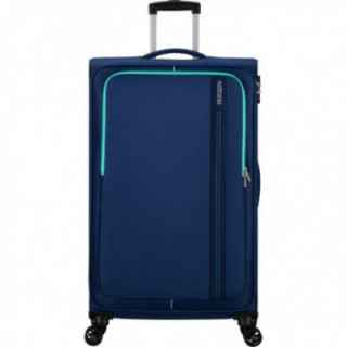 Maleta de cabina american tourister sea seeker spinner 80cm/ 80x47.5x28.5cm/ 4 ruedas/ marino combate