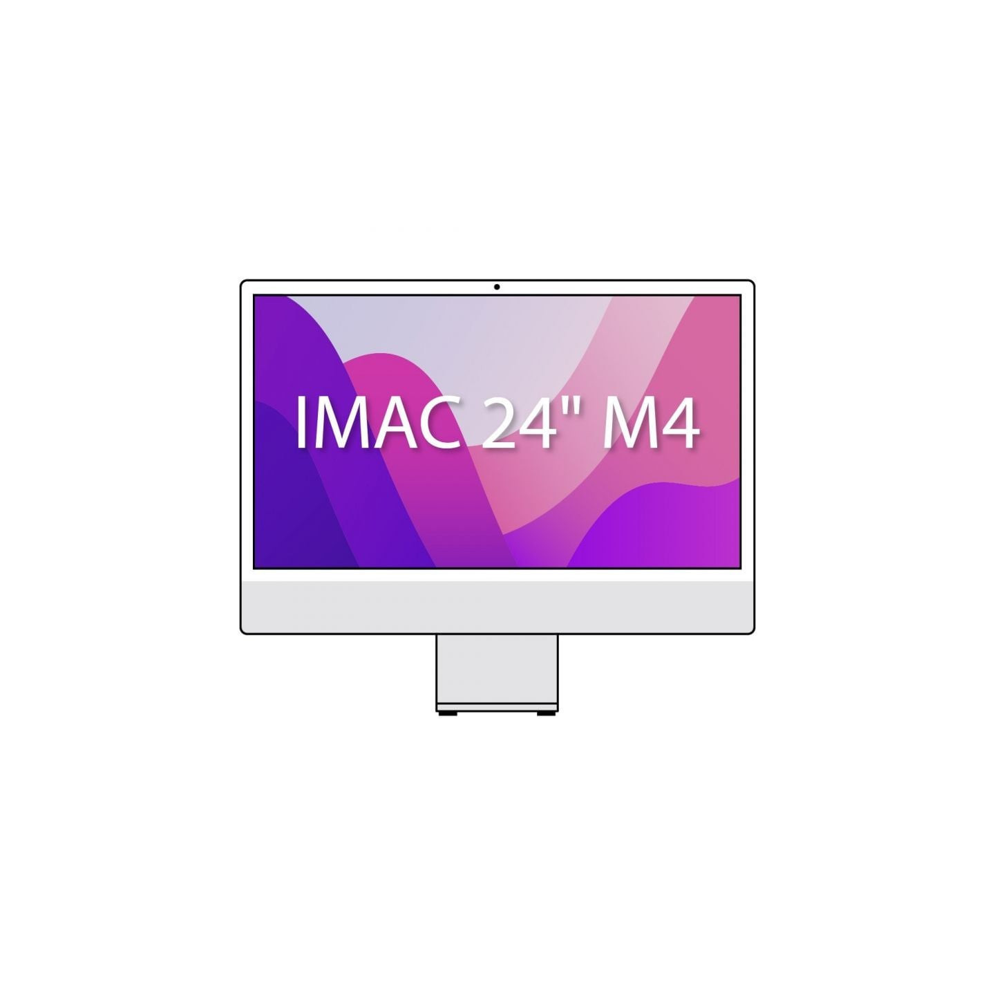 Apple imac 24' retina 4,5k / m4 10-core cpu/ 16gb/ 256gb ssd/ 10-core gpu/ cristal nanotexturizado/ plata