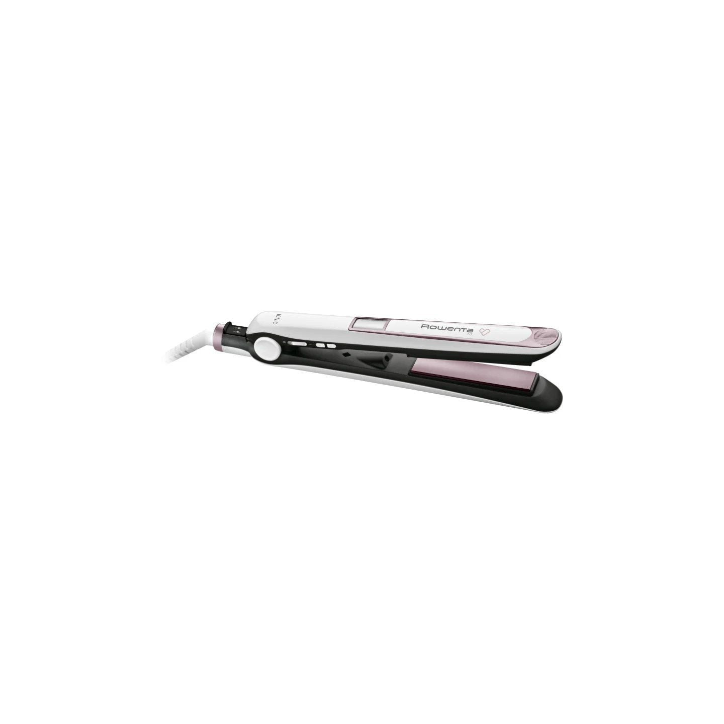 Plancha para el pelo rowenta premium care 7/7/ blanca y rosa