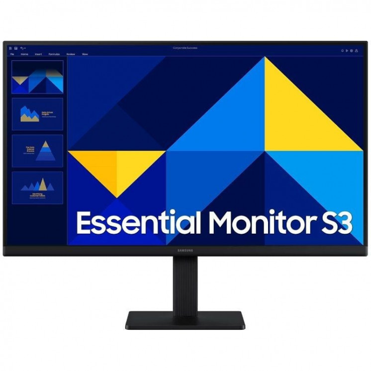 Monitor profesional samsung essential monitor s3 s24d300gau/ 24'/ full hd/ negro