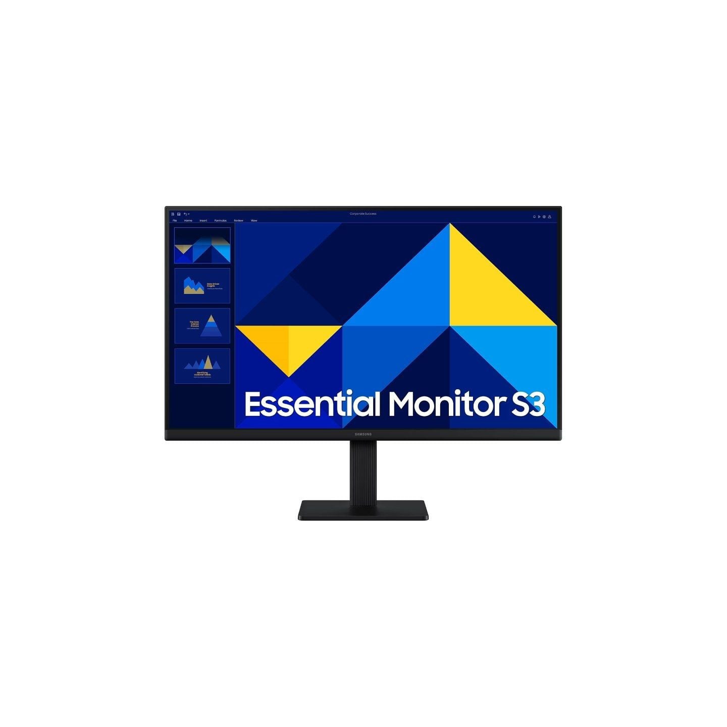 Monitor profesional samsung essential monitor s3 s24d300gau/ 24'/ full hd/ negro