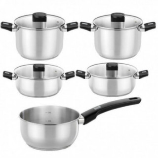 Pack batería de cocina elite monix m240002/ cazo ø14cm/ ollas ø20 - 24cm/ cacerolas ø20 - 24cm/ acero inoxidable/ apta para