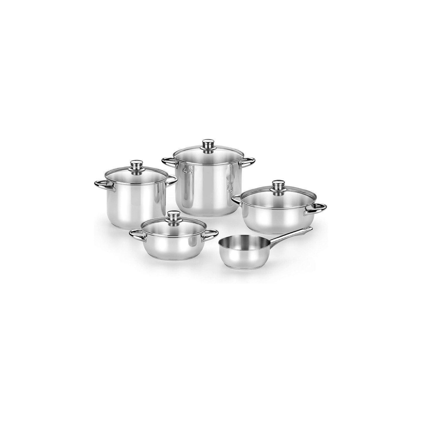 Pack batería de cocina monix optima2 ma50001/ cazo ø16cm/ ollas ø20 - 24cm/ cacerolas ø20 - 24cm/ acero inoxidable/ apta para