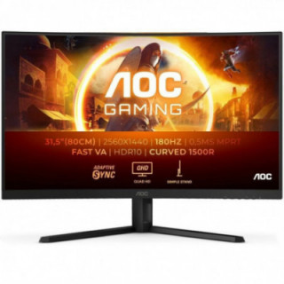 Monitor gaming curvo aoc cq32g4ve 31.5'/ qhd/ 0.5ms/ 180hz/ va/ negro