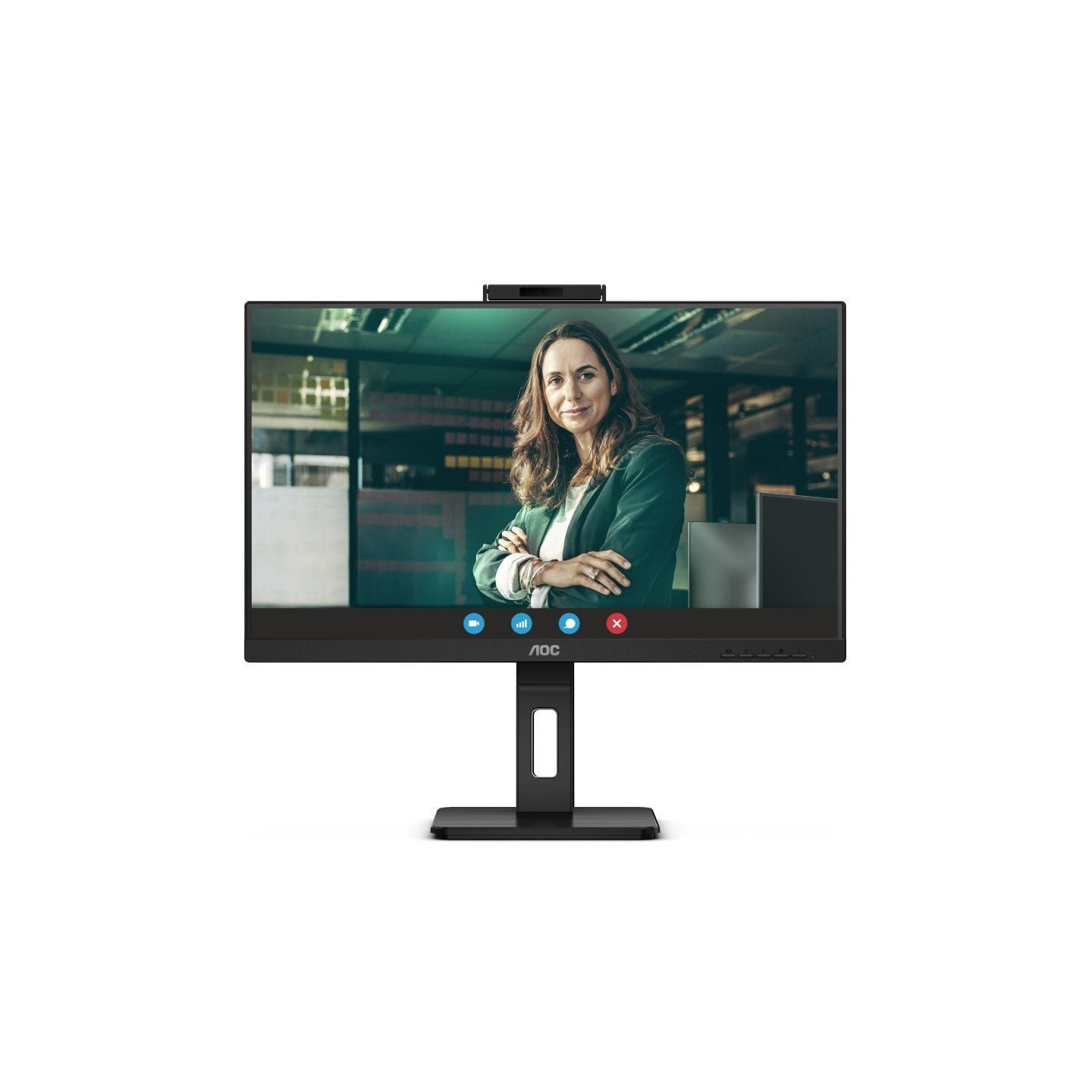 Monitor profesional aoc q27p3qw 27'/ qhd/ webcam/ multimedia/ regulable en altura/ negro