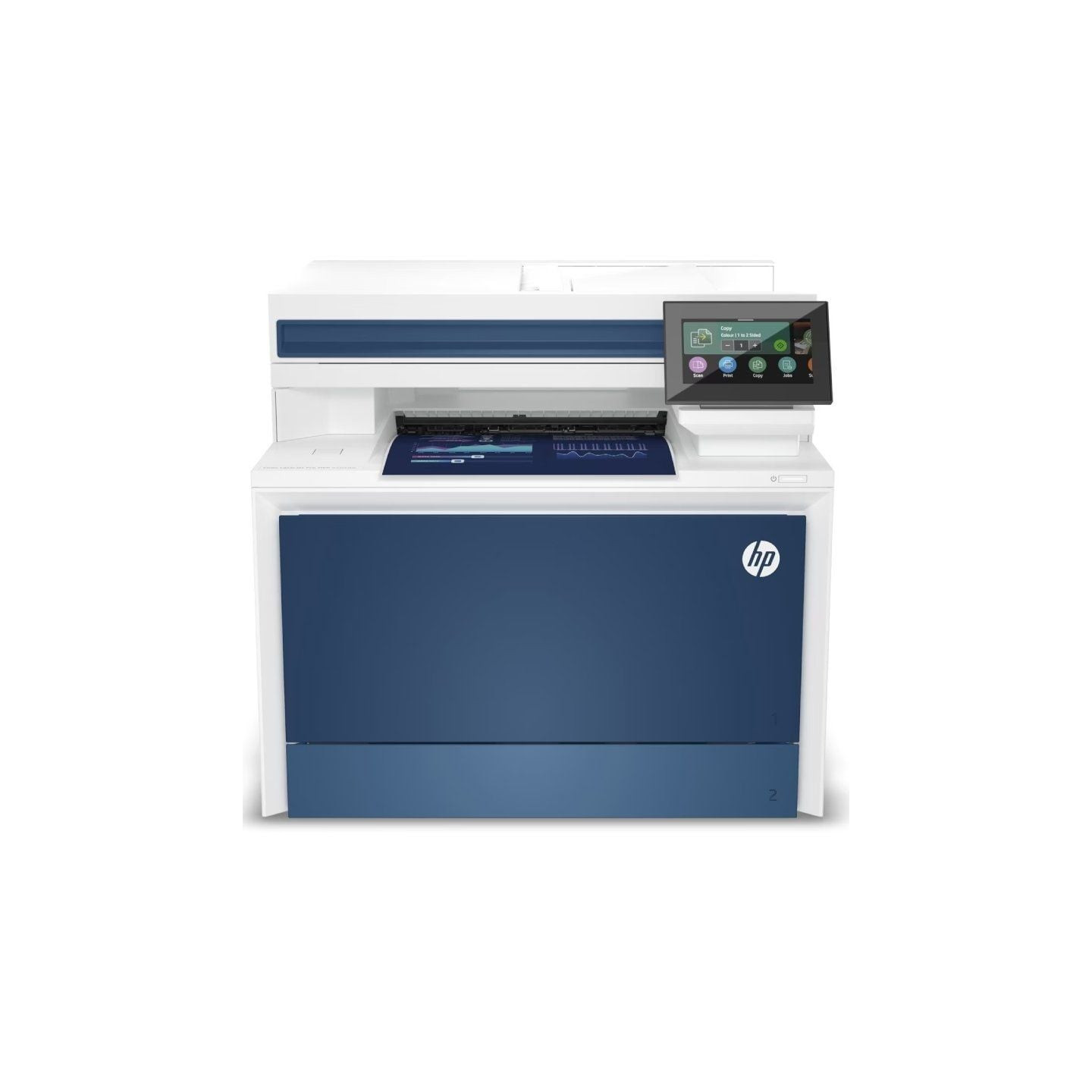 Multifunción láser color hp laserjet pro 4302fdw/ wifi/ fax/ dúplex/ adf/ blanca y azul