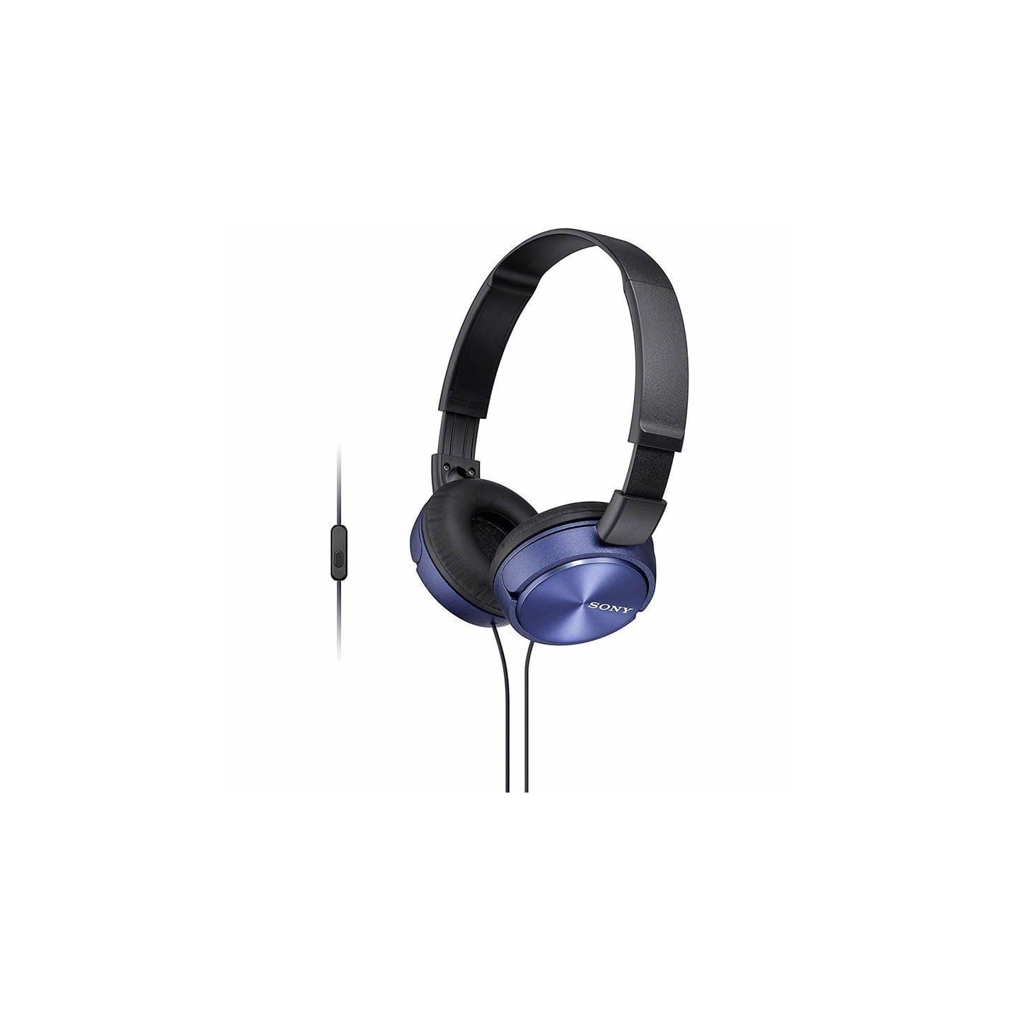 Auriculares sony mdrzx310apl/ con micrófono/ jack 3.5/ azules