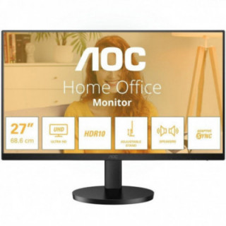 Monitor profesional aoc u27b3af 27'/ 4k/ multimedia/ regulable en altura/ negro