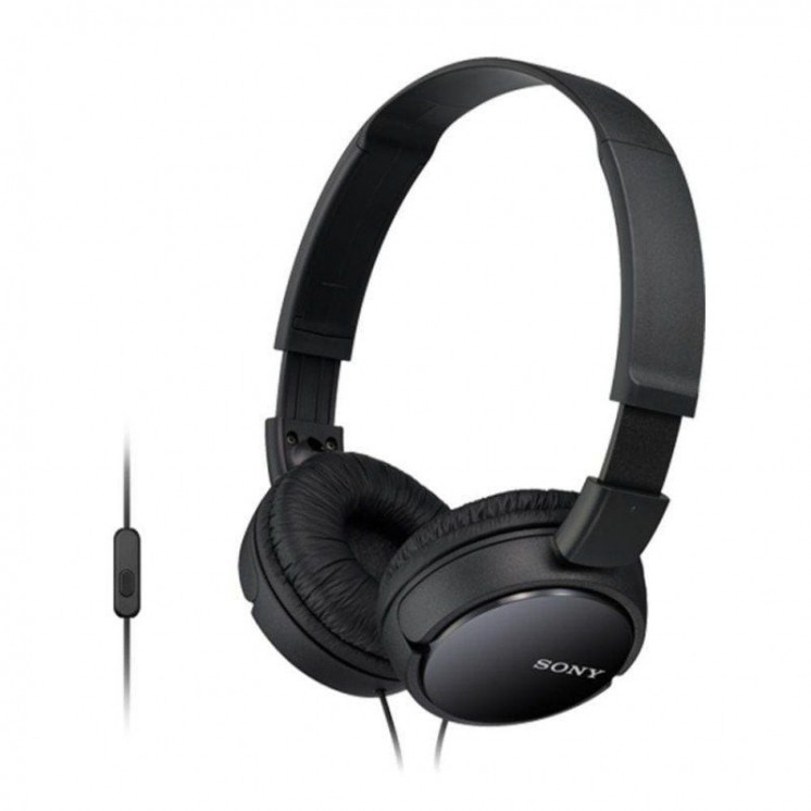 Auriculares sony mdrzx110apb/ con micrófono/ jack 3.5/ negros