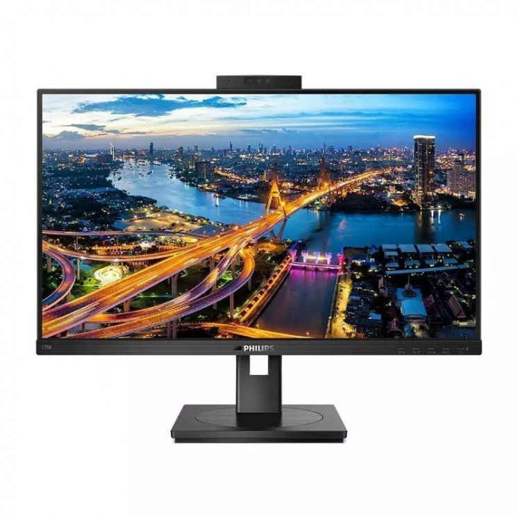 Monitor profesional philips 275b1h 27'/ qhd/ webcam/ multimedia/ regulable en altura/ negro