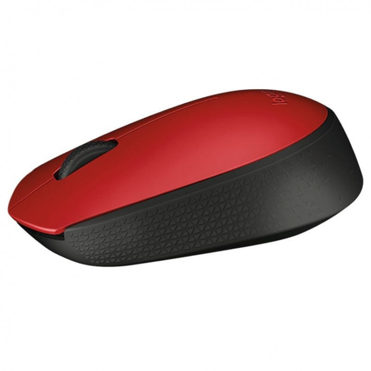 Ratón inalámbrico logitech m171/ hasta 1000 dpi/ rojo