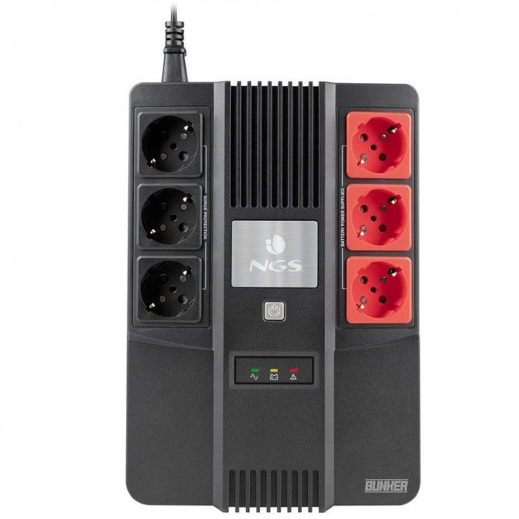 Sai offline ngs fortress bunker/ 600va-360w/ 6 salidas/ formato bloque