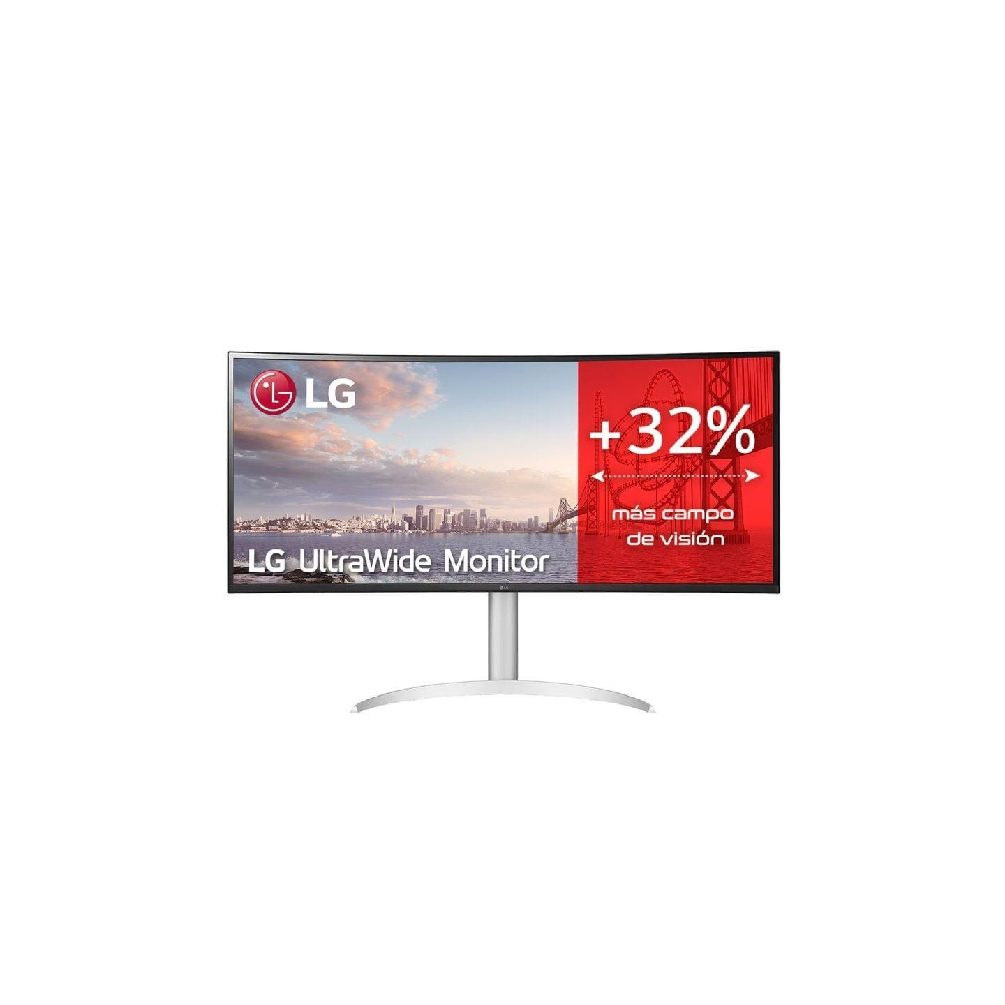 Monitor profesional ultrapanorámico lg ultrawide 34wq650-w 34'/ wfhd/ multimedia/ regulable en altura/ plata y blanco