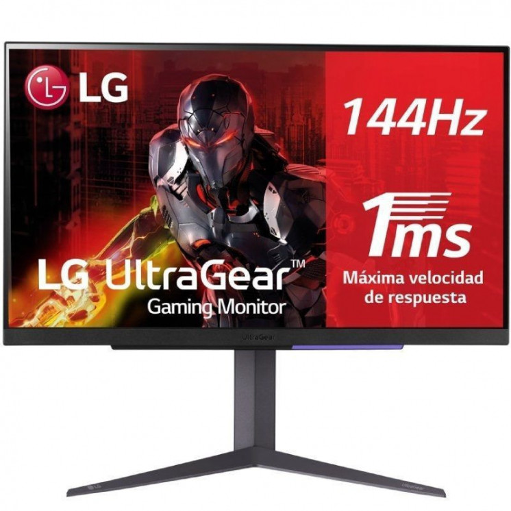 Monitor gaming lg ultragear 27gr93u-b 27'/ 4k/ 1ms/ 144hz/ ips/ regulable en altura/ negro