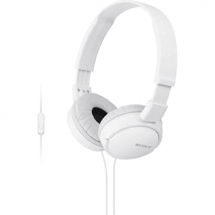 Auriculares sony mdrzx110apw/ con micrófono/ jack 3.5/ blancos