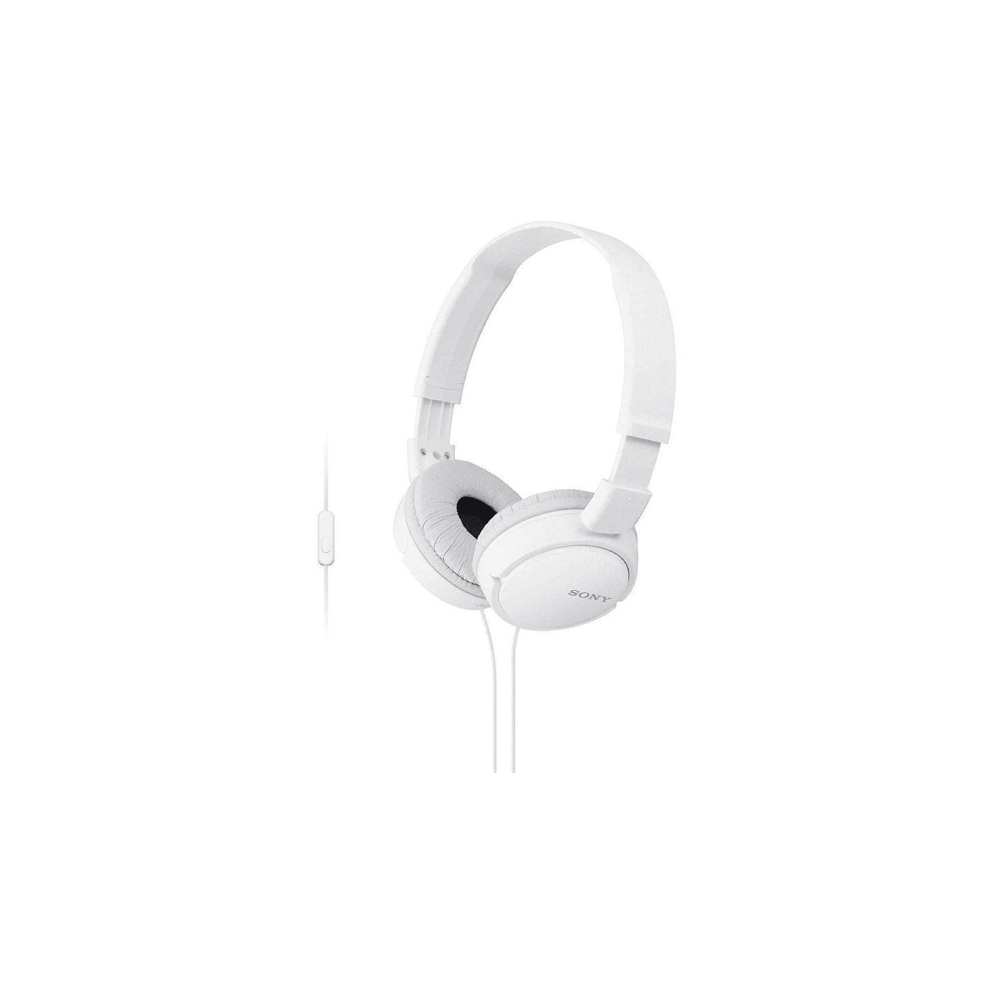 Auriculares sony mdrzx110apw/ con micrófono/ jack 3.5/ blancos