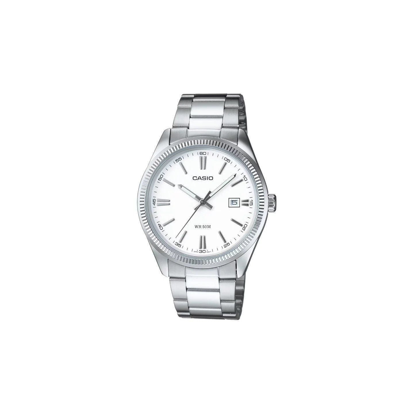 Reloj analógico casio collection women ltp-1302pd-7a1veg/ 44mm/ plata y blanco