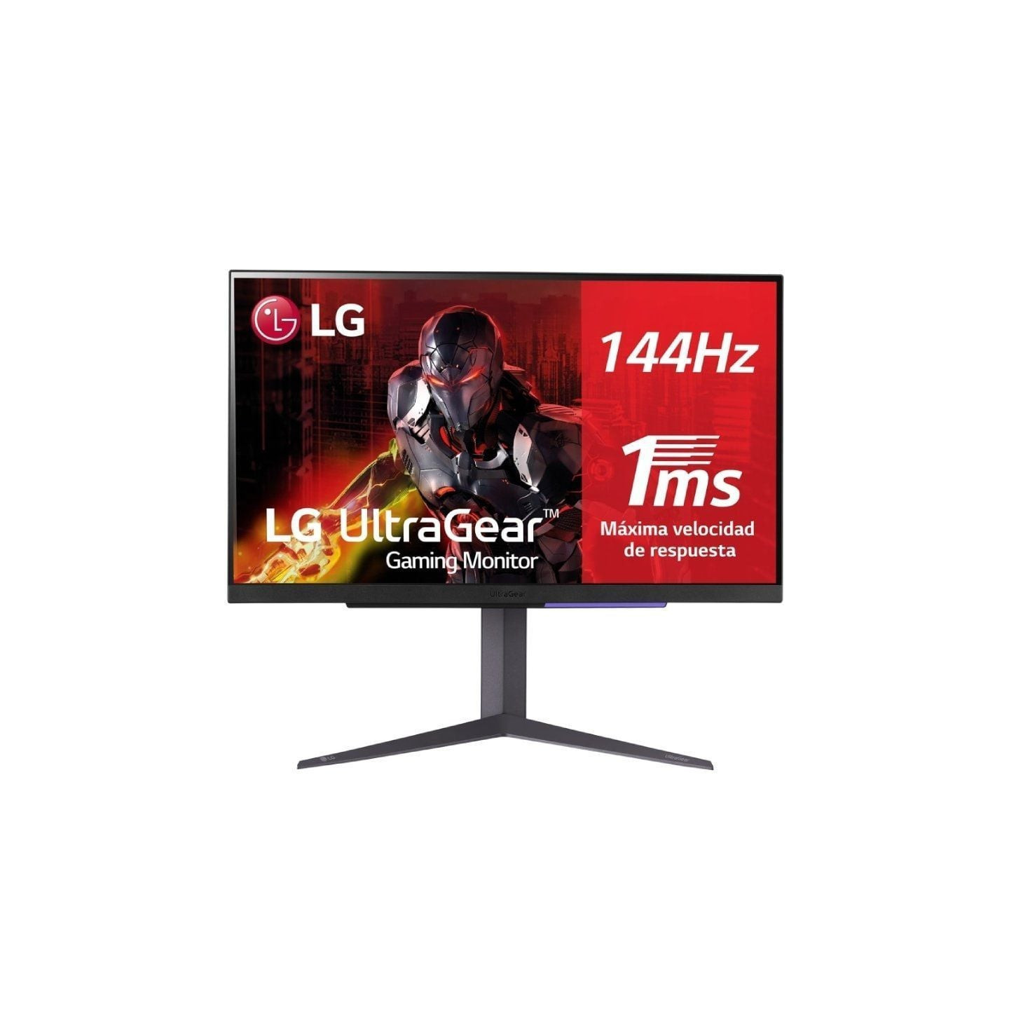 Monitor gaming lg ultragear 27gr93u-b 27'/ 4k/ 1ms/ 144hz/ ips/ regulable en altura/ negro