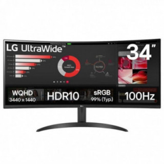 Monitor profesional ultrapanorámico curvo lg 34wr50qk-b 34'/ wqhd/ negro