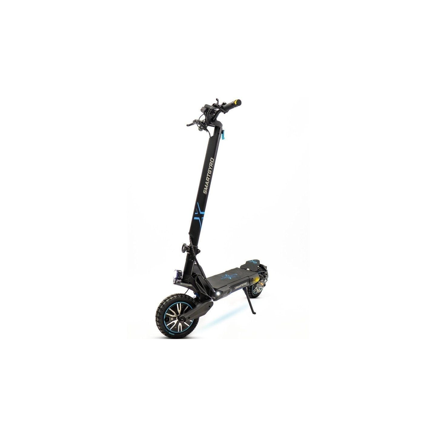 Patinete eléctrico smartgyro crossover dual max 2 lr certificado/ motor 1000w/ ruedas 10'/ 25km/h/ autonomía 70km/ negro