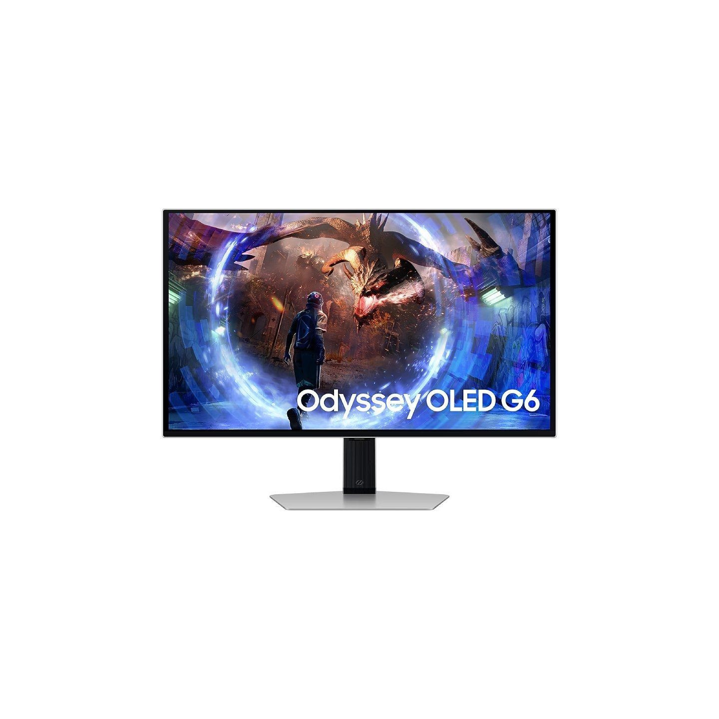 Monitor gaming samsung g6 odyssey oled s27dg600su 27'/ qhd/ 0.03ms/ 360hz/ regulable en altura/ plata