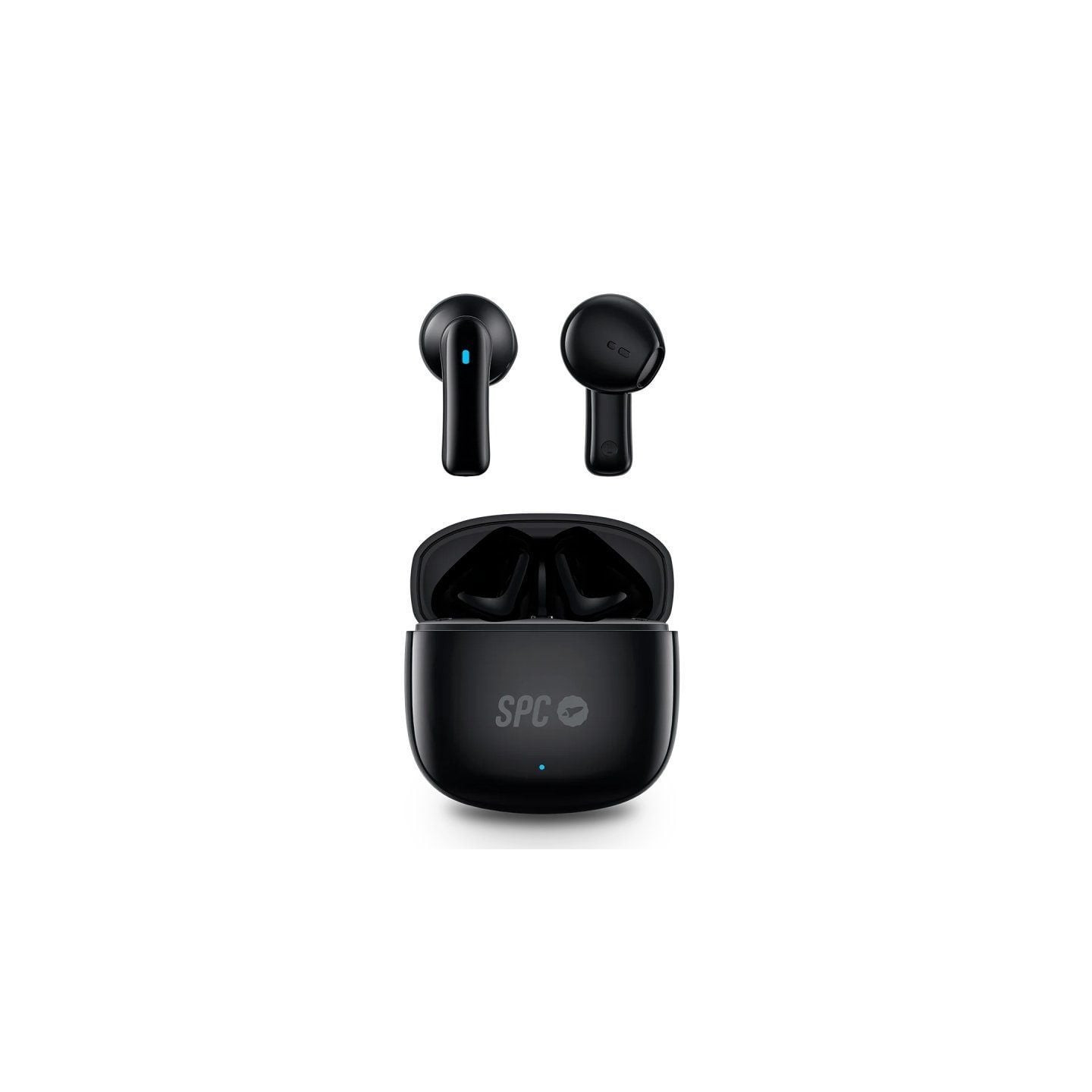 Auriculares bluetooth spc zion 2 play con estuche de carga/ autonomía 7h/ stick corto 30mm/ negros