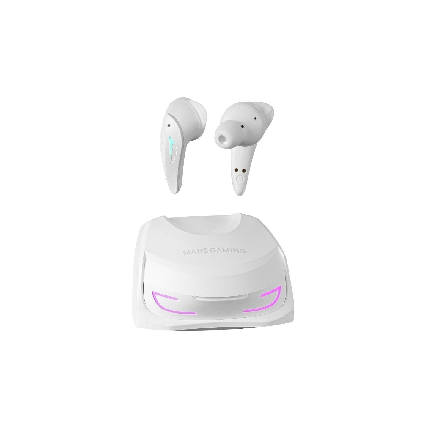 Auriculares bluetooth mars gaming mhi-ultra con estuche de carga/ autonomía 7-8h/ blancos