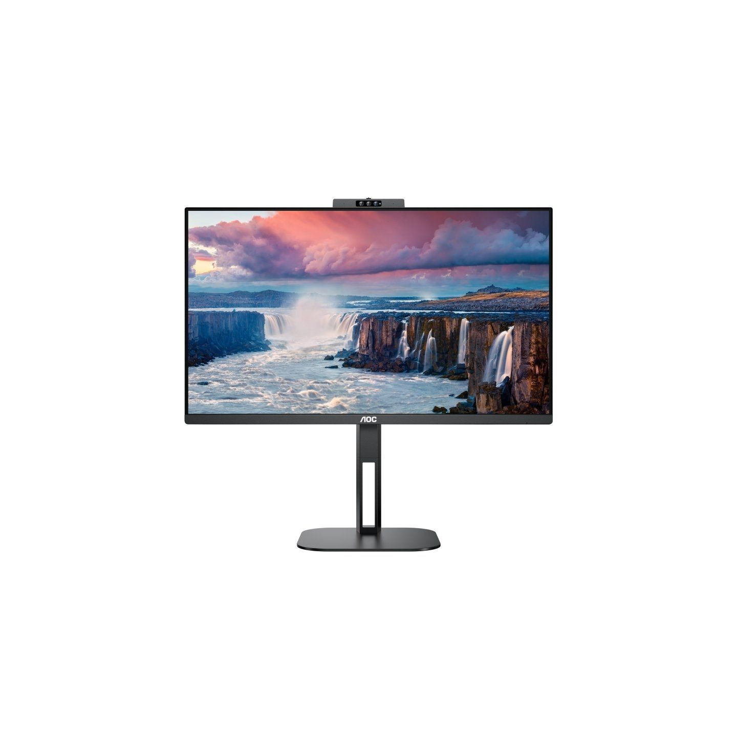 Monitor profesional aoc 24v5cw/bk 23.8'/ full hd/ webcam/ multimedia/ regulable en altura/ negro