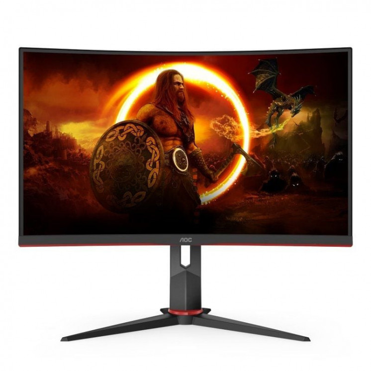 Monitor gaming curvo aoc c27g2zu/bk 27'/ full hd/ 0.5ms/ 240hz/ va/ multimedia/ regulable en altura/ negro