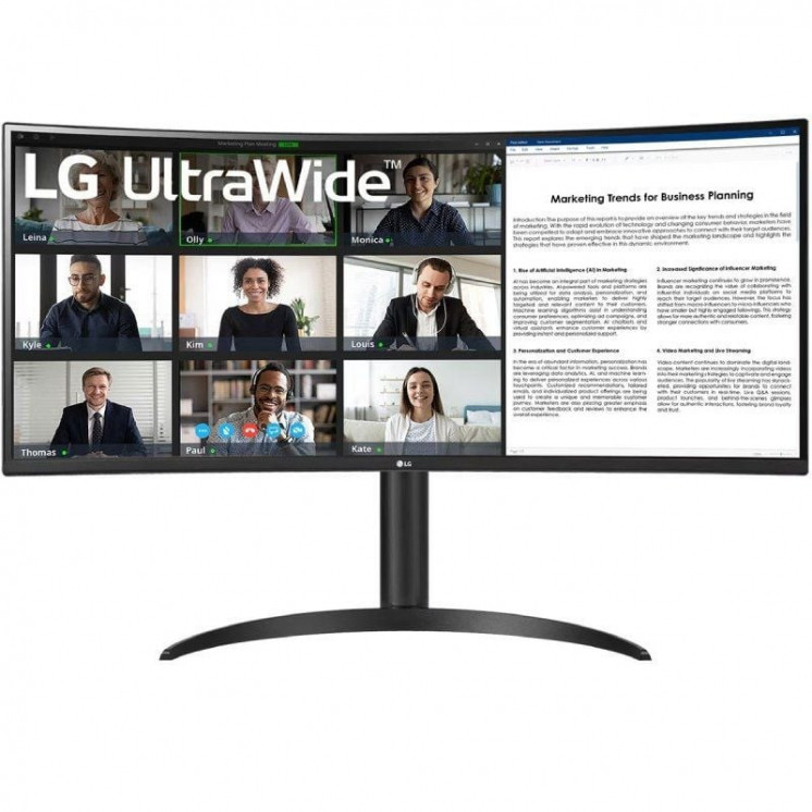 Monitor profesional ultrapanorámico curvo lg 34wr55qc-b 34'/ wqhd/ regulable en altura/ negro