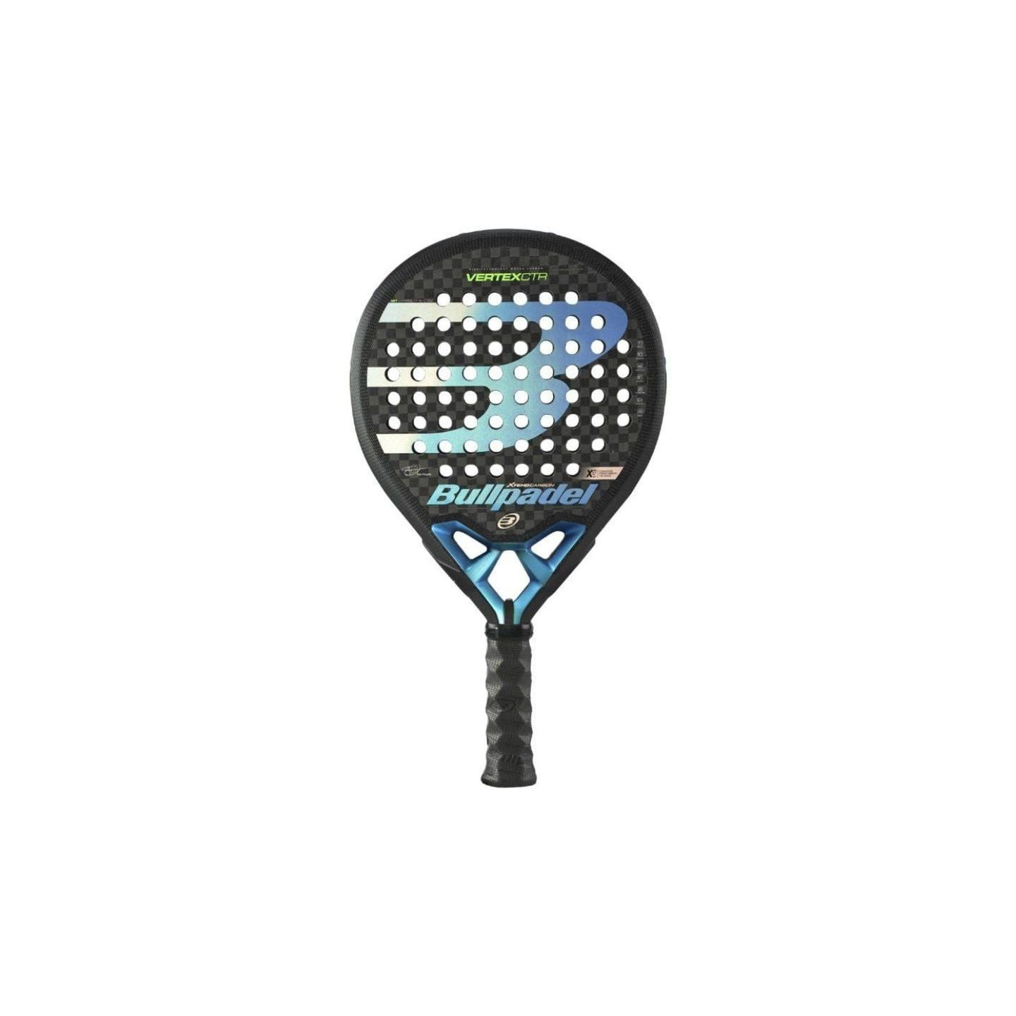 Pala de pádel bullpadel vertex 02 control proline 2020 (fede chingotto)/ azul y negra