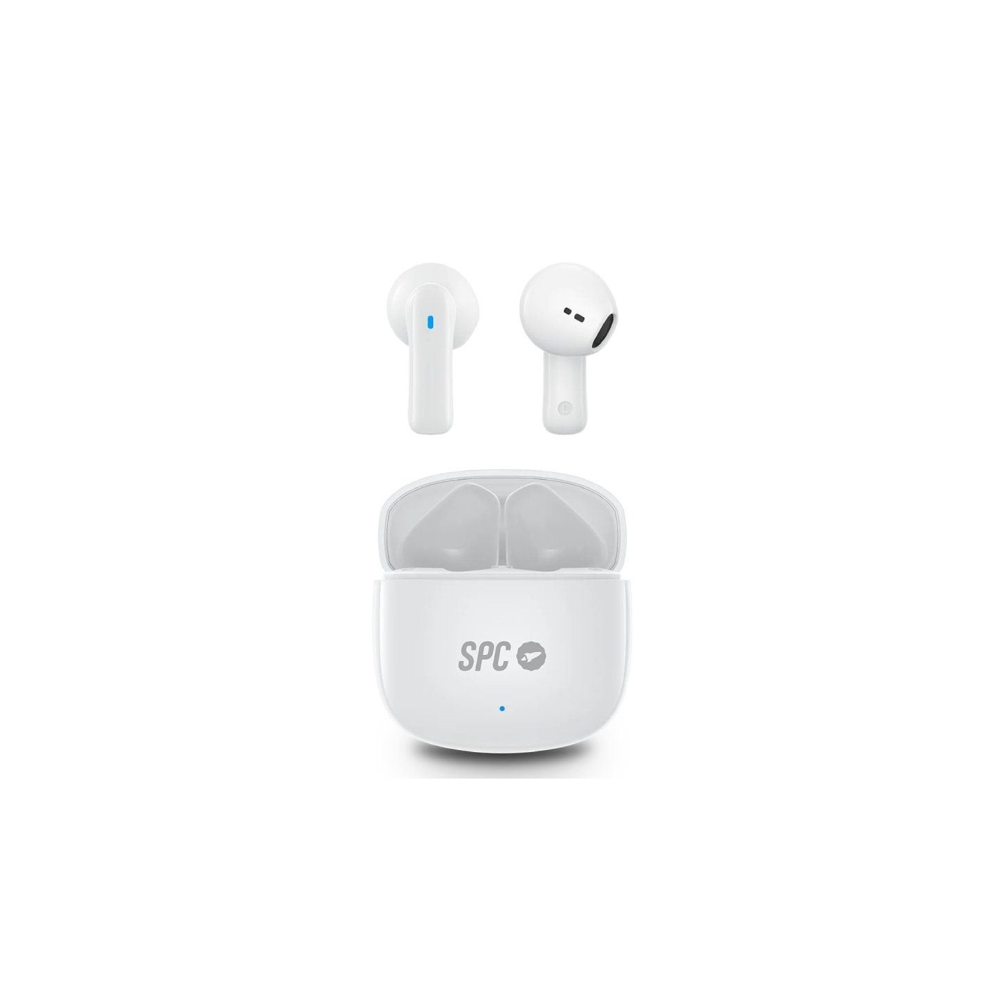 Auriculares bluetooth spc zion 2 play con estuche de carga/ autonomía 7h/ blancos