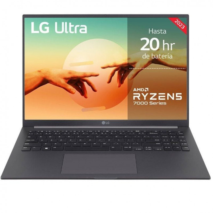 Portátil lg ultra 16ud70r-g.ax56b ryzen 5 7530u/ 16gb/ 512gb ssd/ 16'/ sin sistema operativo