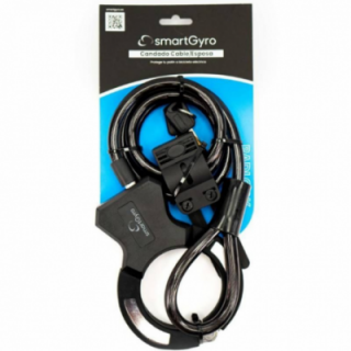 Candado cable/ esposa smartgyro sg27-531 para patinetes y bicicletas/ 16x12x2cm/ cable 120cm