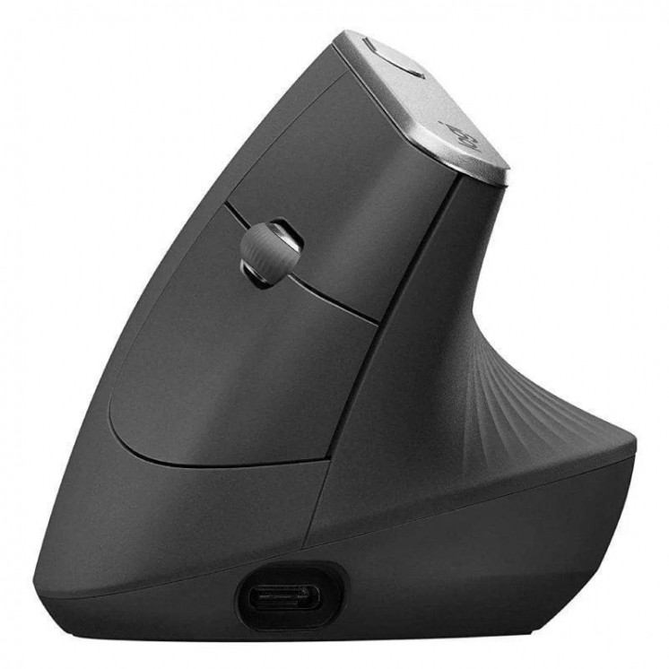 Ratón ergonómico inalámbrico por bluetooth logitech vertical mx/ batería recargable/ hasta 4000 dpi