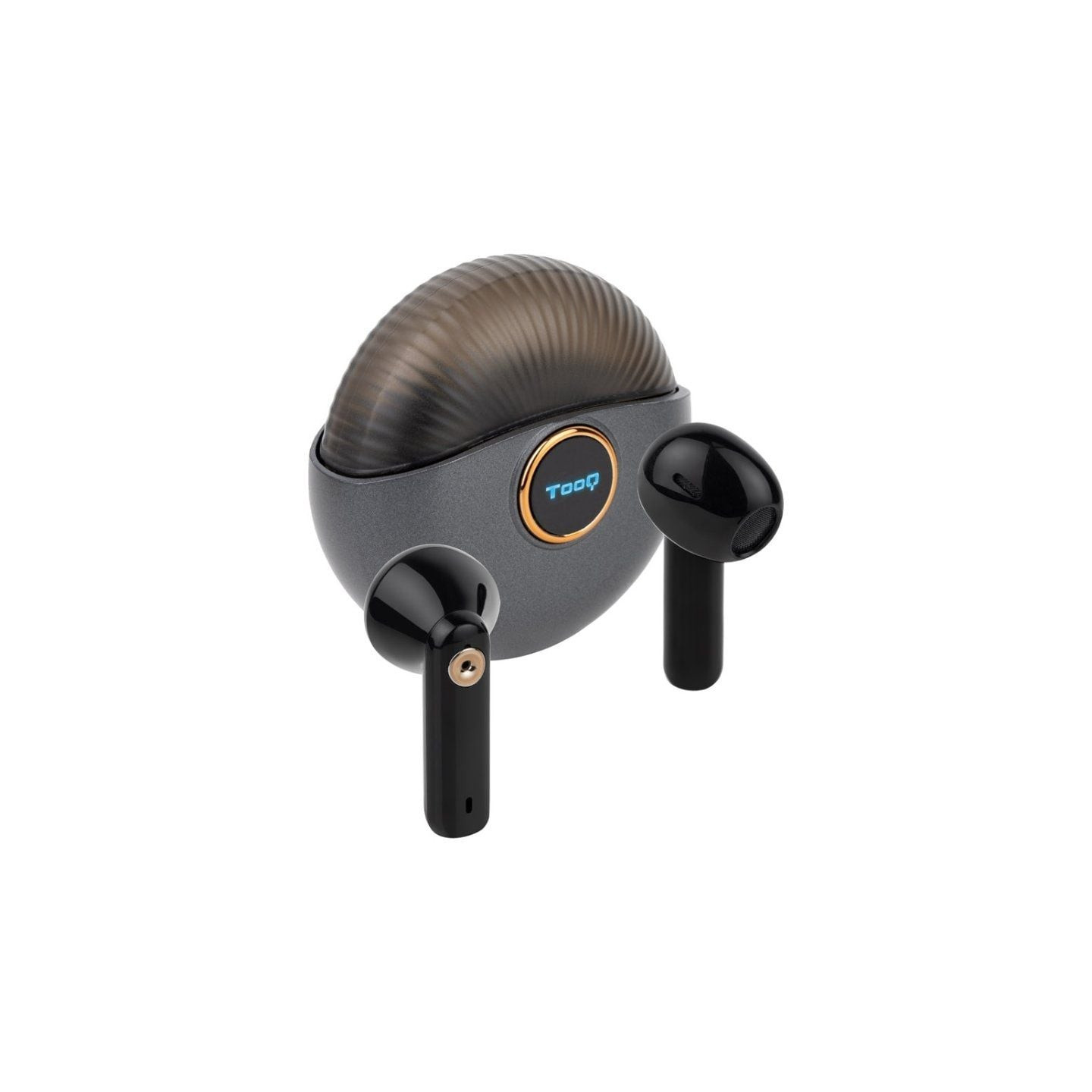 Auriculares bluetooth tooq snail tqbwh-0060g con estuche de carga/ autonomía 4h/ grises y negros